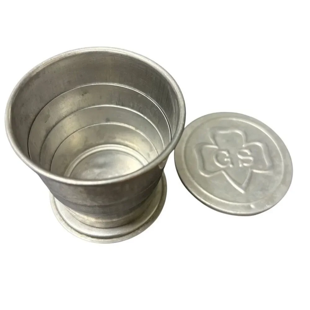 Vintage Girl Scouts Aluminum Collapsible Drinking Cup